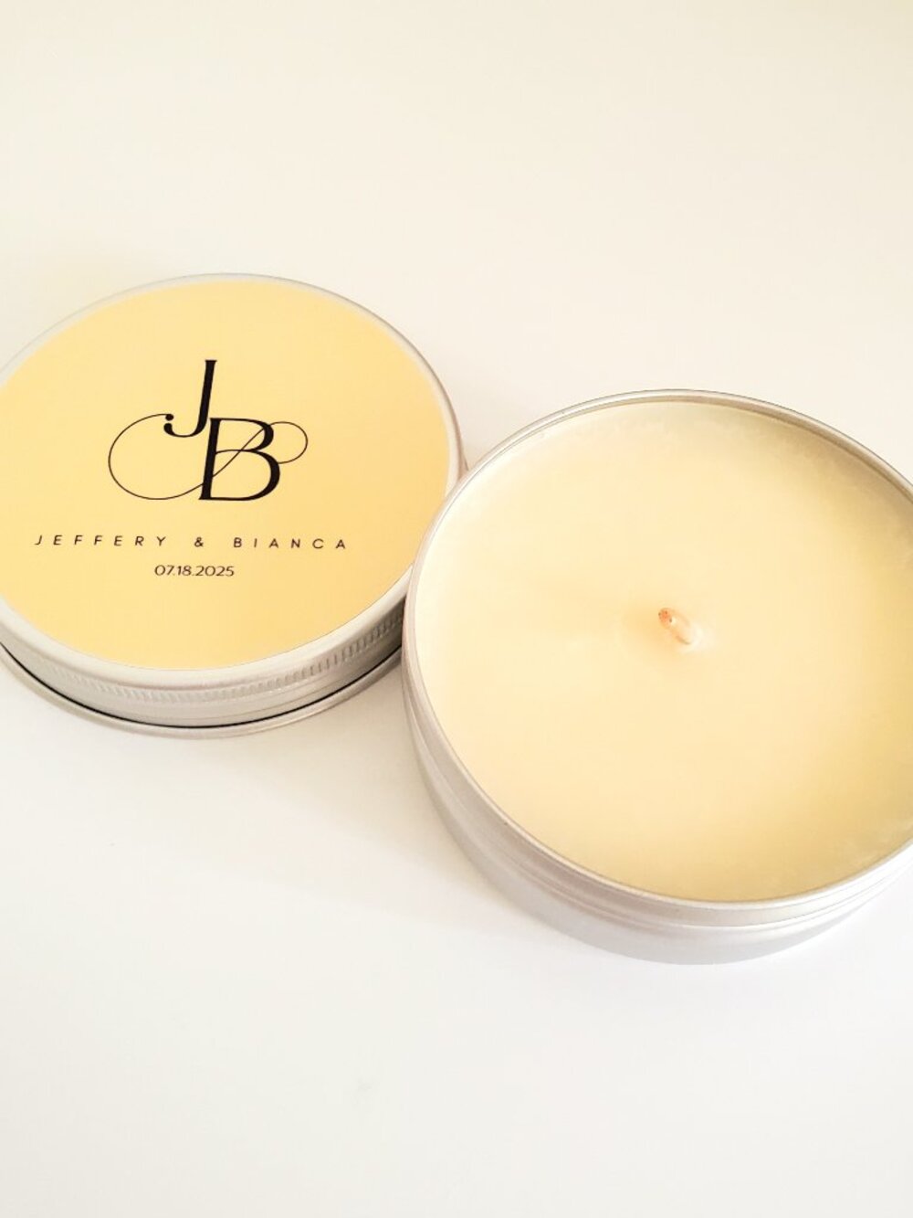KC Candles and Soap Co Limoncello Creme Scent Candle Tin 2.4 oz 68g